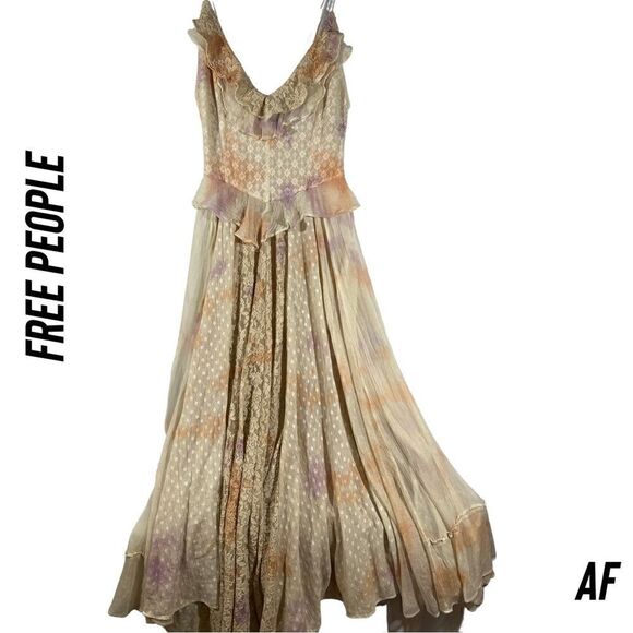 FREE PEOPLE WASHED ASHORE MAXI DRESS NWT SMALL - Picture 7 of 11